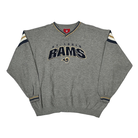 St. Louis Rams Nfl Football Sweatshirt - 2XL Grey Cotton