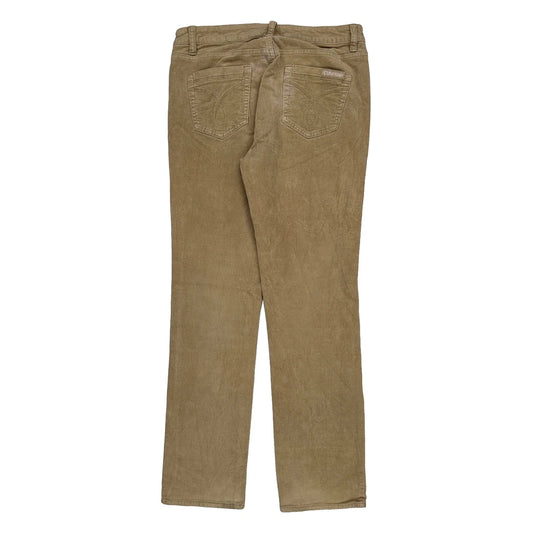 Calvin Klein Jeans Cord Trousers - 31″ Waist Beige Corduroy