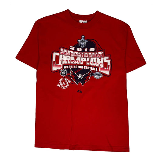 Washington Capitals Majestic Nhl T-Shirt - Medium Red Cotton
