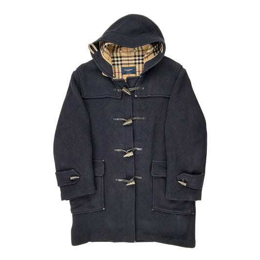 Burberry Checked Coat - XL Navy Wool