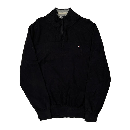 Tommy Hilfiger 1/4 Zip - 2XL Black Cotton
