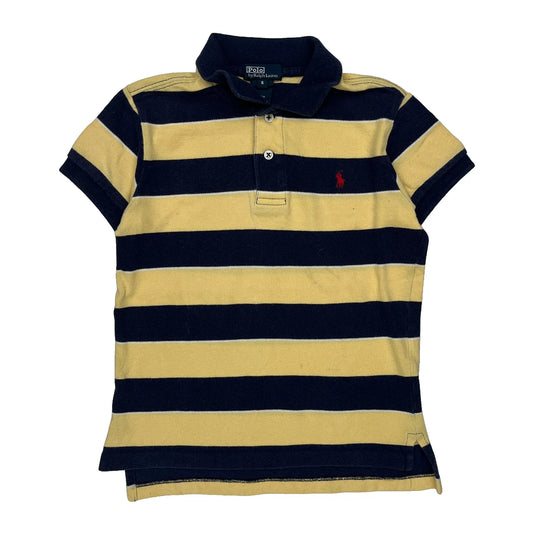 Age 6 Polo By Ralph Lauren Striped Polo Shirt - Small Navy Cotton