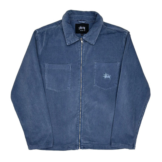 Stussy Cord Jacket - Medium Blue Corduroy