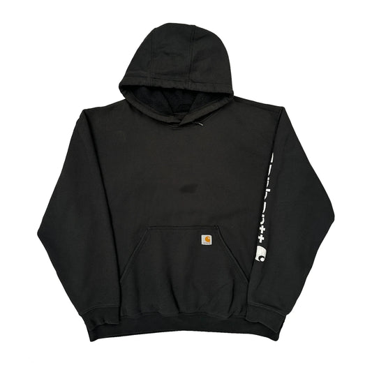 Carhartt Logo On Pocket Carhartt Hoodie - 2XL Black Cotton