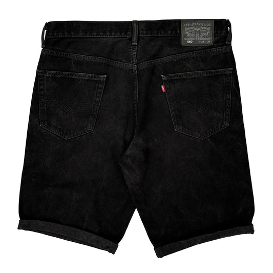 Levis Denim Shorts - 38W 11L Black Cotton
