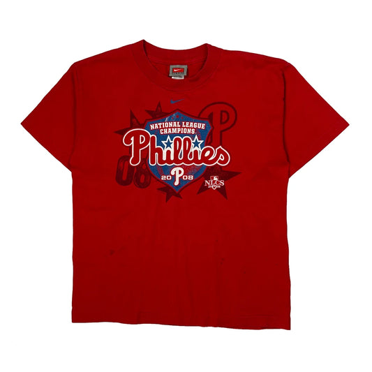 Phillies Nike Mlb T-Shirt - Large Red Cotton