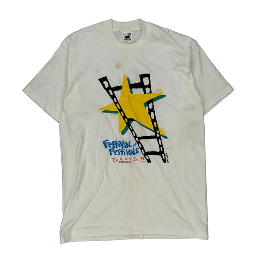 Festival Of Festivals Toronto 1989 Fruit Of The Loom Single Stitch T-Shirt - XL White Cotton