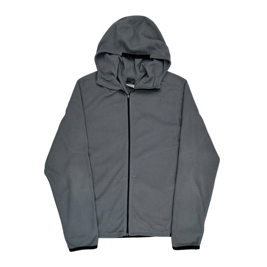Nike Fleece Jacket - Large Grey Polyester