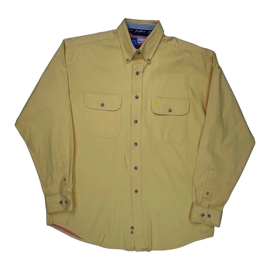 Cowboy Cut Collection Wrangler Shirt - Large Yellow Cotton