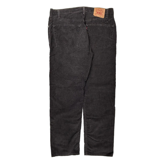 505 Levis Cord Trousers - 38″ Waist Black Cotton Blend
