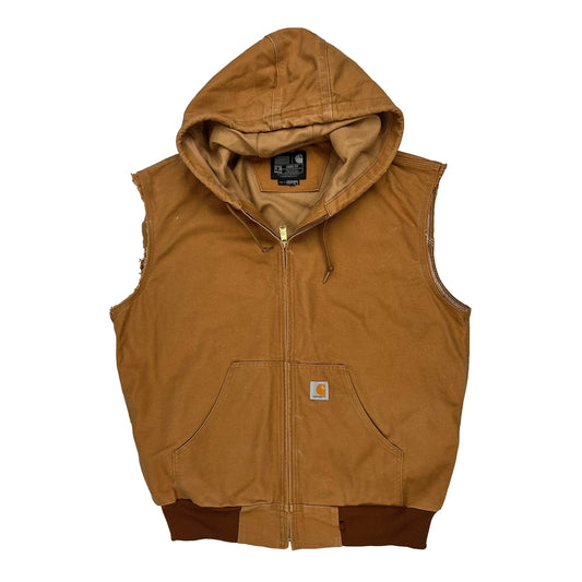 Made In USA Carhartt Gilet - Medium Brown Cotton