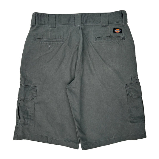 Dickies Cargo Shorts - 34W 10L Grey Cotton Blend