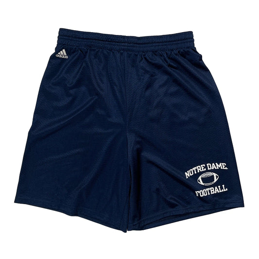 Notre Dame Adidas Football Sport Shorts - Large Navy Polyester