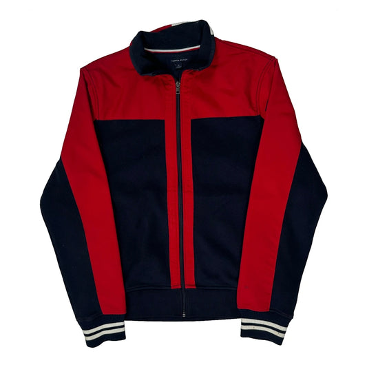 Tommy Hilfiger Track Jacket - Medium Red Cotton Blend