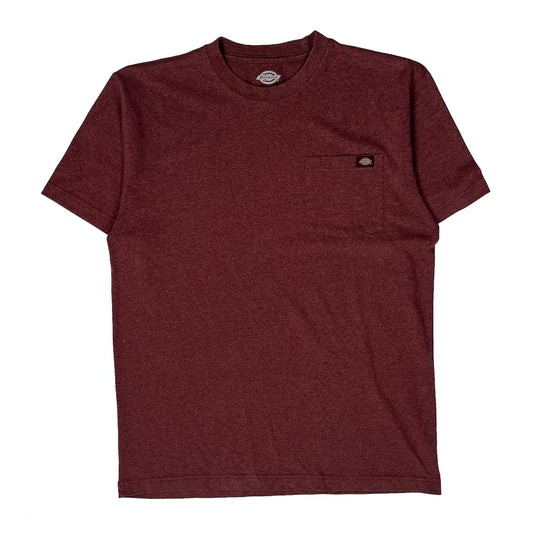 Dickies T-Shirt - Medium Burgundy Polyester Blend