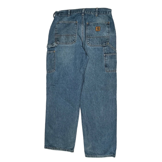 Carhartt Carpenter Jeans - 34W 30L Blue Cotton