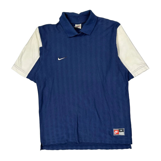 Nike Polo Shirt - Medium Blue Cotton