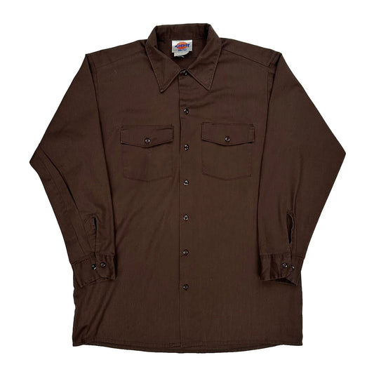 Dickies Shirt - Large Brown Cotton