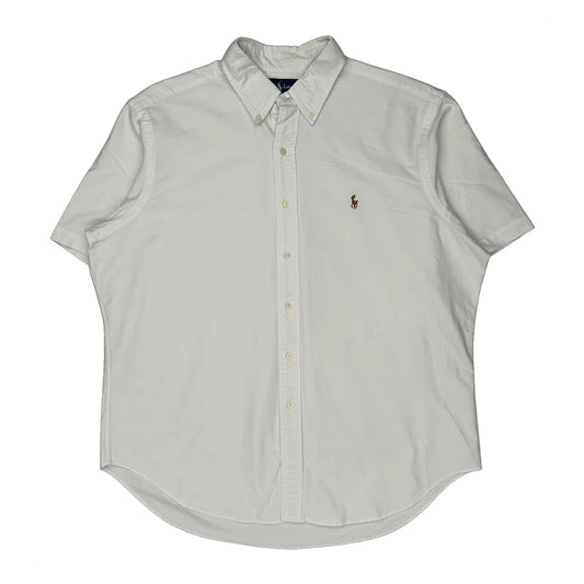Ralph Lauren Short Sleeve Shirt - XL White Cotton