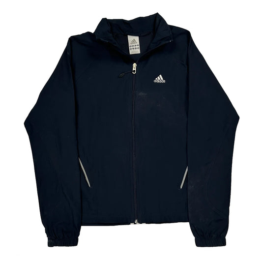 Vintage Adidas Windbreaker - Medium Navy Polyester