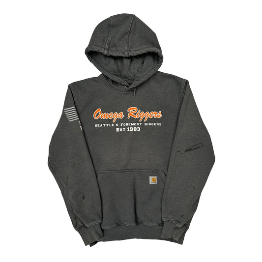 Seattle'S Foremost Riggers Carhartt Graphic Hoodie - Small Grey Cotton