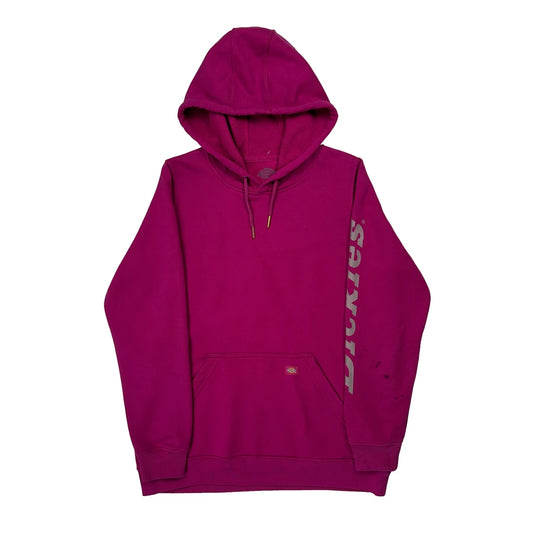 Dickies Spellout Hoodie - Large Purple Cotton