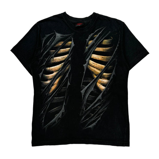 Spiral Graphic T-Shirt - Small Black Cotton