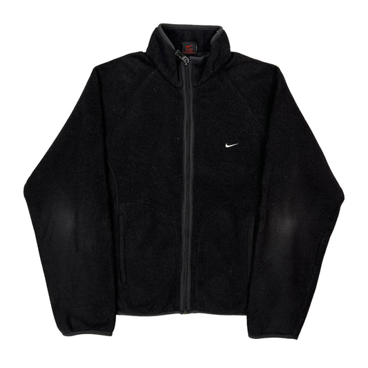 Nike Fleece Jacket - Medium Black Polyester
