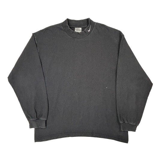 Nike Long Sleeve T-Shirt - XL Black Cotton