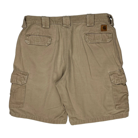 Carhartt Cargo Shorts - 36W 10L Beige Cotton