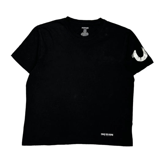 True Religion T-Shirt - Large Black Cotton