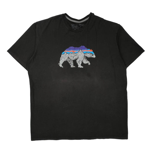 Patagonia Graphic T-Shirt - 2XL Black Cotton