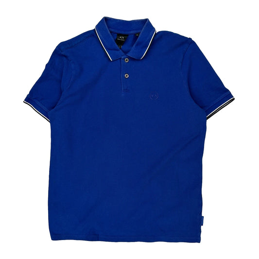 Armani Exchange Polo Shirt - XL Blue Cotton