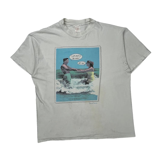 80S I Peed In The Water Paper Moon Graphic T-Shirt - XL White Cotton