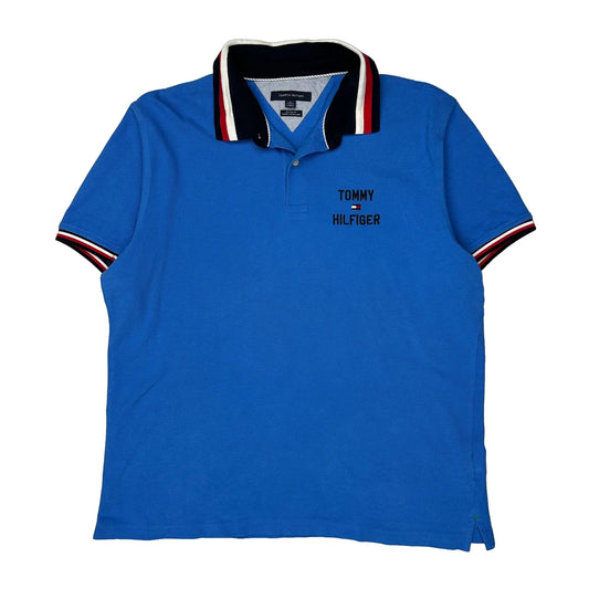 Tommy Hilfiger Polo Shirt - XL Blue Cotton