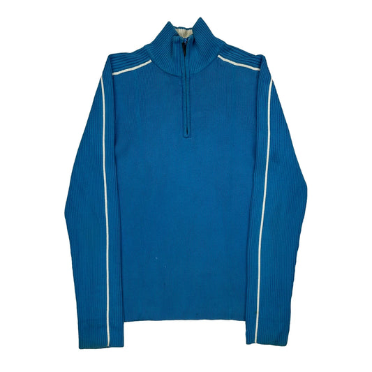 Tommy Hilfiger 1/4 Zip - Large Blue Cotton