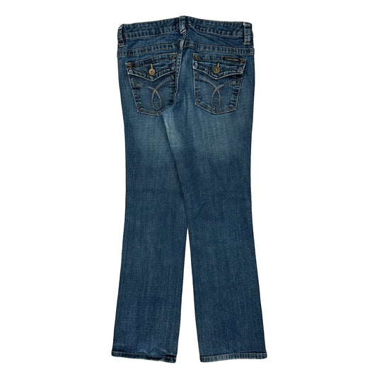 Calvin Klein Jeans Boot Cut Jeans - 32W UK 10 Light Wash Denim