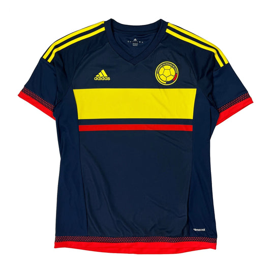 Vintage Colombia National Team Adidas 2015 Away Football Shirt - Large Blue Polyester