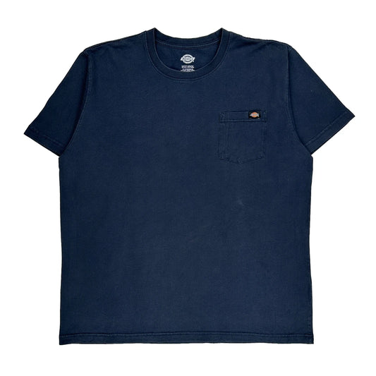 Dickies Tall T-Shirt - 2XL Blue Cotton