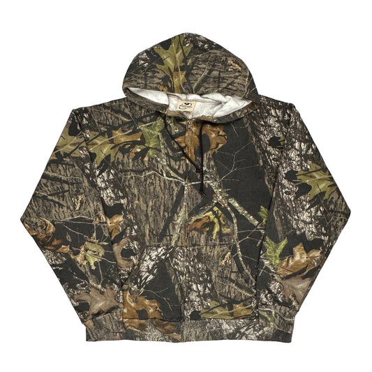Vintage Mossy Oak Camo Hoodie - XL Camo Cotton Blend