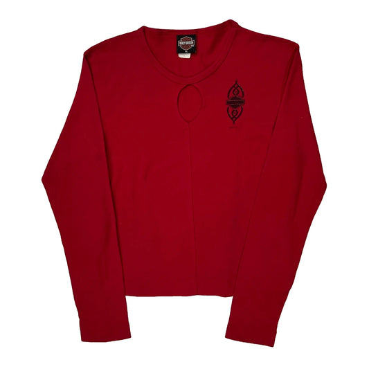 Dubois Harley-Davidson Harley Davidson Graphic Long Sleeve T-Shirt - XL Red Cotton