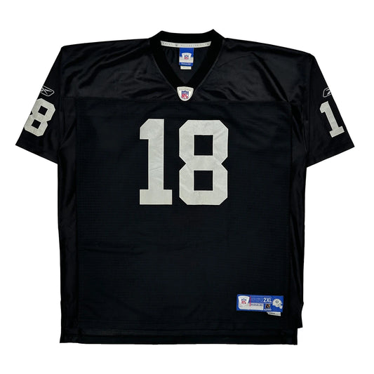 Oakland Raiders Reebok Nfl Jersey - 2XL Black Polyester