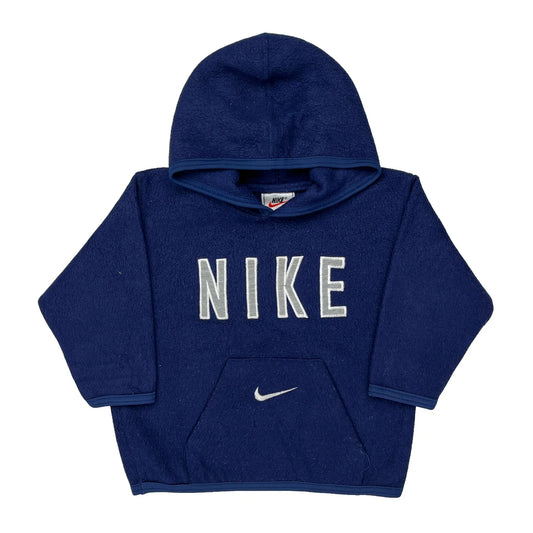 Age 4 Nike Spellout Hoodie - Small Blue Polyester
