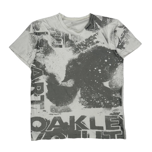 Oakley Graphic T-Shirt - Large White Cotton