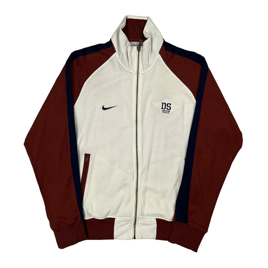 Nike Track Jacket - Large Cream Polyester