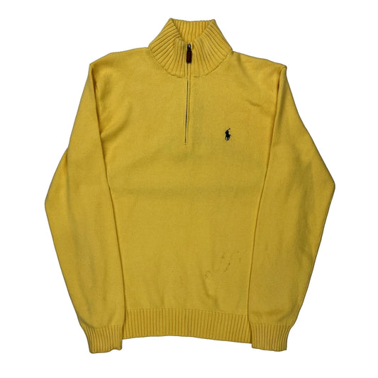 Polo By Ralph Lauren 1/4 Zip - Medium Yellow Cotton