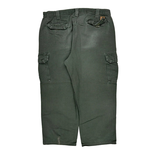 Carhartt Cargo Trousers - 36W 26L Green Cotton