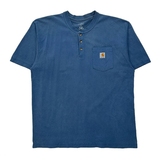 Carhartt T-Shirt - Large Blue Cotton
