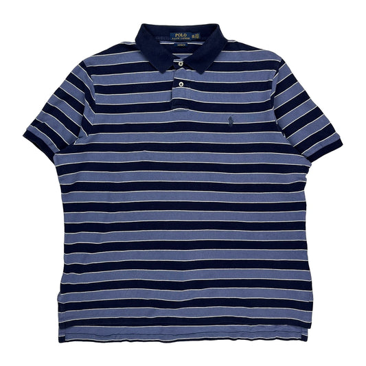 Polo By Ralph Lauren Striped Polo Shirt - 2XL Navy Cotton