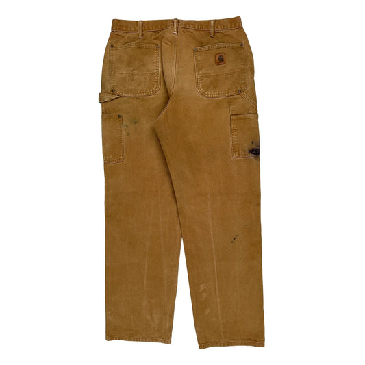 Carhartt Double Knee Carpenter Trousers - 34W 34L Brown Cotton